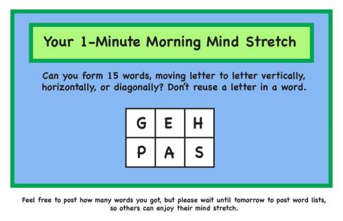 april 15 2019 one minute mind stretch